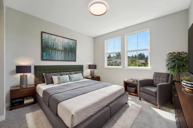 Virtually staged interior of unit 1203 at Villa Rotonda