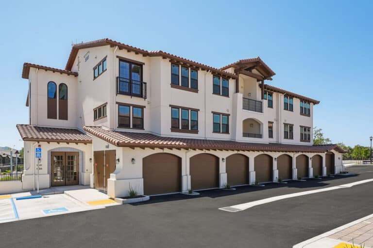Apartments in Santa Rosa with attached garages.
