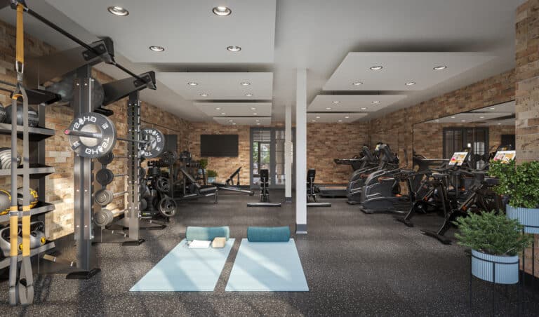 Villa Rotonda gym with yoga space