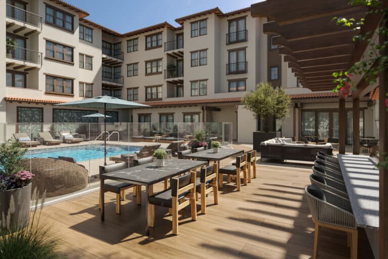 Villa Rotonda Santa Rosa Apartments Pool Seating Area
