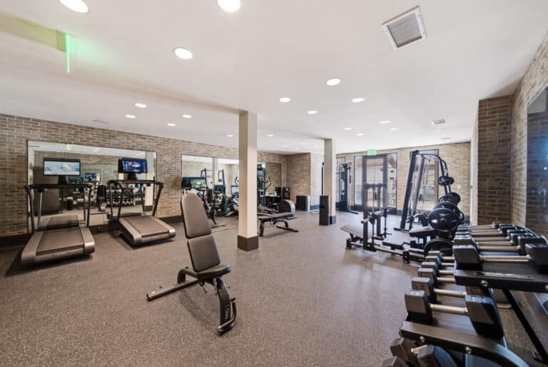 Villa Rotonda Apartments in Santa Rosa fitness center.